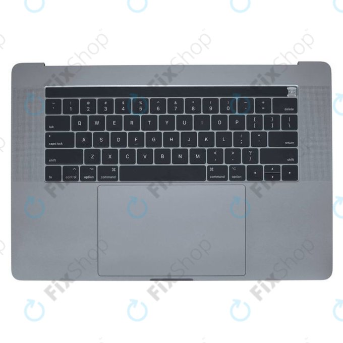 Apple MacBook Pro 15" A1707 (Late 2016 - Mid 2017) - Horní Rám Klávesnice + Klávesnice US + Mikrofon + Trackpad + Reproduktory (Space Gray)