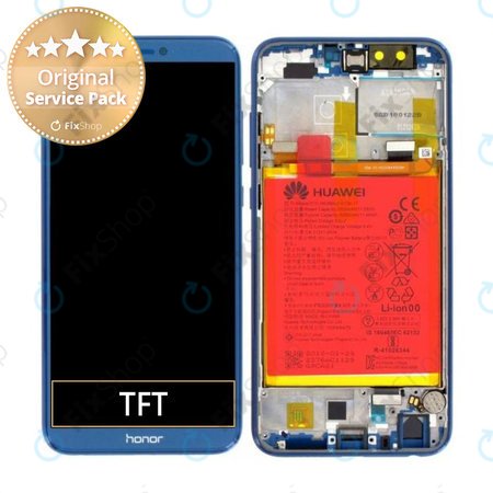 Huawei Honor 9 Lite - LCD Displej + Dotykové Sklo + Rám + Baterie (Sapphire Blue) - 02351SNQ Genuine Service Pack