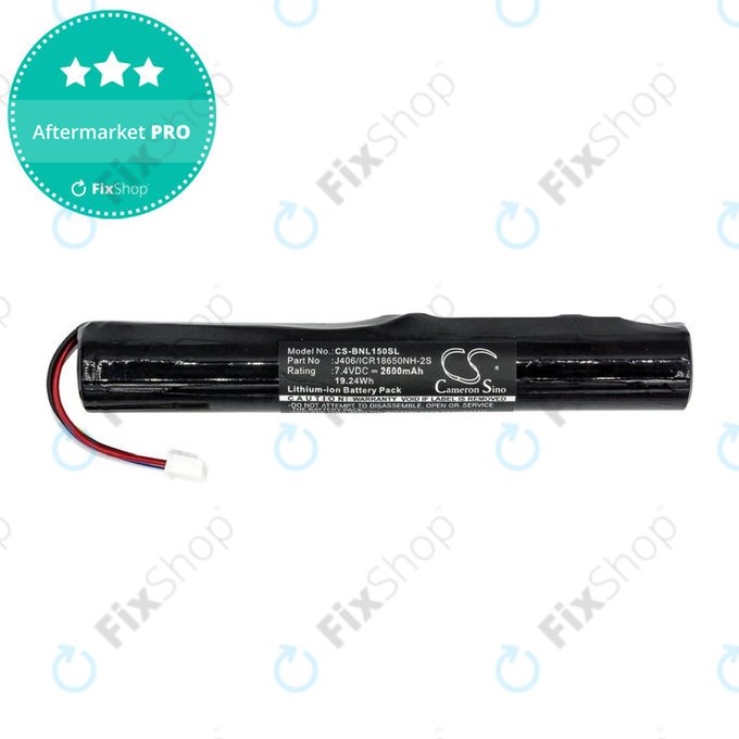 Baterie pro Bang & Olufsen Beolit 15, 17, Beoplay A2, 2600mAh, Li-Ion, 7.4V, J406/ICR18650NH-2S, HQ