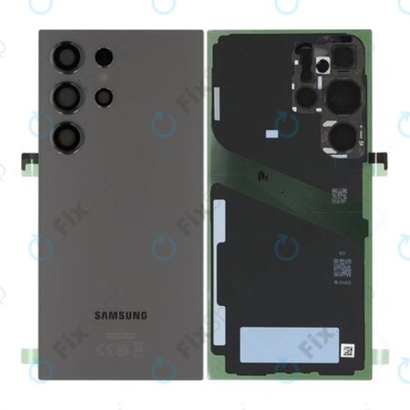 Samsung Galaxy S24 Ultra S928B - Bateriový Kryt (Titanium Black) - GH82-33349B Genuine Service Pack