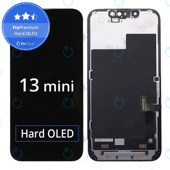 Displej Hard OLED pro iPhone 13 Mini, Dotykové sklo s rámem, FixPremium