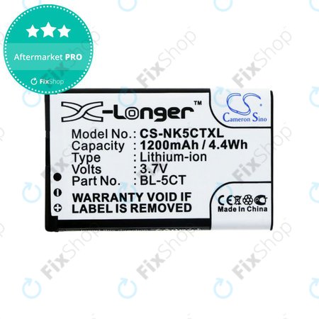 Baterie pro Nokia 5220, 5630, 6303, 6700, C5, 1200mAh, Li-Ion, 3.7V, BL-5CT, HQ