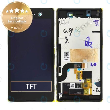 Sony Xperia M5 E5603 - LCD Displej + Dotykové Sklo + Rám (Black) - 191HLY0003B-BCS Genuine Service Pack