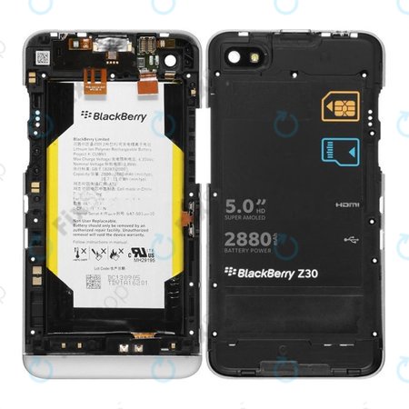 Blackberry Z30 - Zadní Rám + Baterie (4G verze)