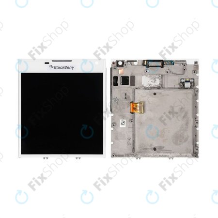 Blackberry Passport - LCD Displej + Dotykové Sklo + Rám (White) TFT