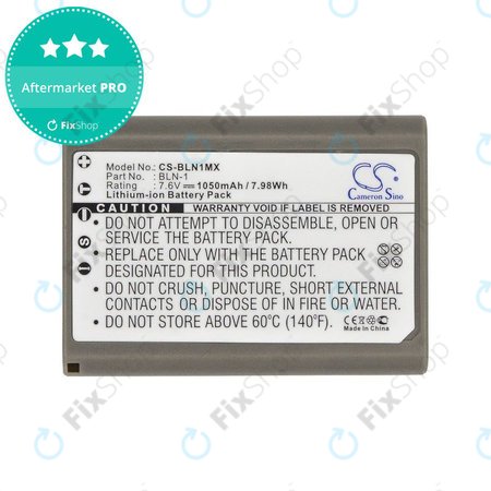 Baterie pro Olympus E-M5, 1050mAh, Li-Ion, 7.6V, BLN-1, HQ