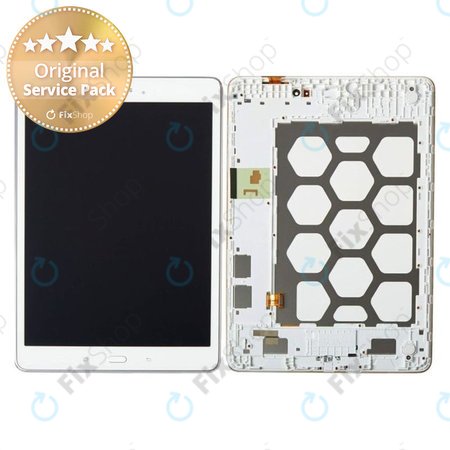 Samsung Galaxy Tab A 9.7 T550 - LCD Displej + Dotykové Sklo + Rám (White) - GH97-17400C Genuine Service Pack