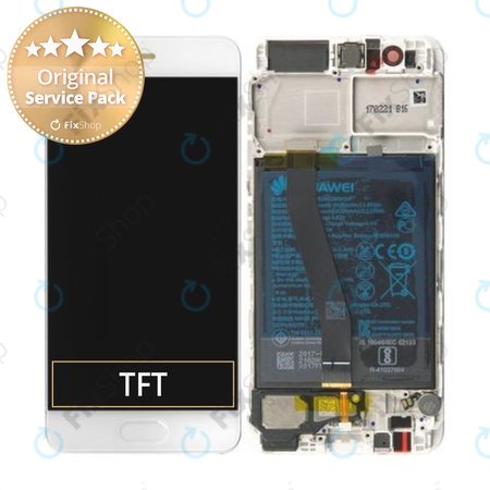 Huawei P10 - LCD Displej + Dotykové Sklo + Rám + Baterie (Dazzling Gold) - 02351DJF Genuine Service Pack