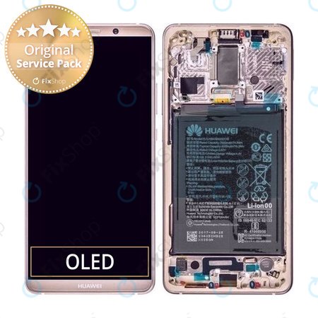 Huawei Mate 10 Pro - LCD Displej + Dotykové Sklo + Rám + Baterie (Pink Gold) - 02351RVM