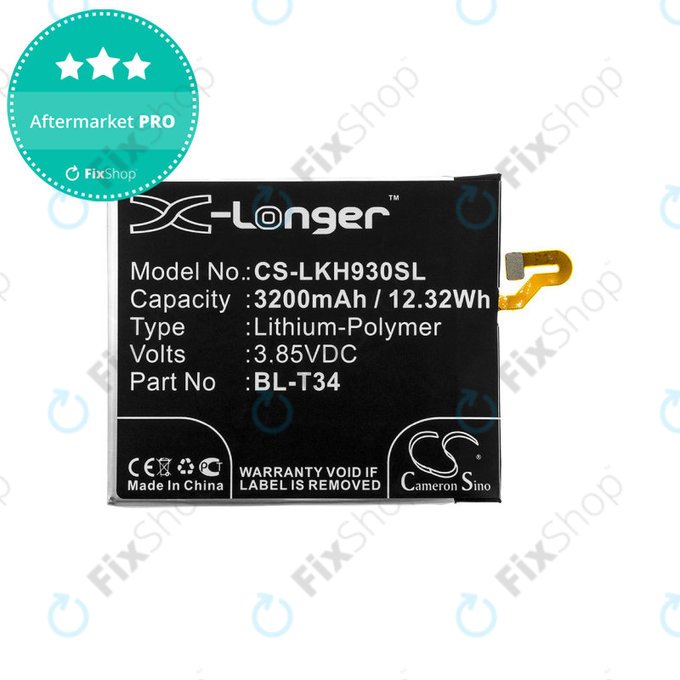 Baterie pro LG H930, V30, V35, 3200mAh, Li-Pol, 3.85V, BL-T34, HQ