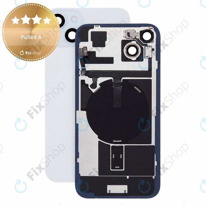 Sklo zadního housingu pro iPhone 15 Plus, Black, Pulled A