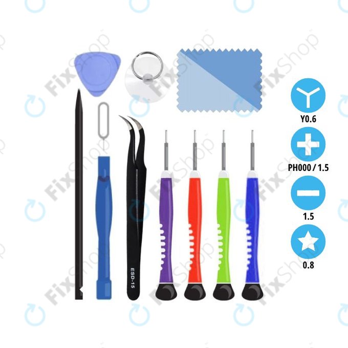 FixPremium - Kompletní Set Nářadí pro Montáž Mobilních Telefonů 11v1