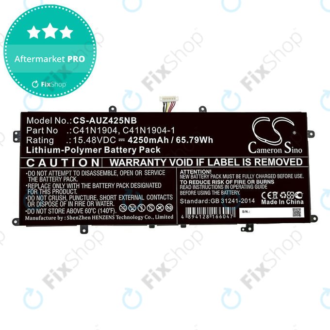 Baterie pro Asus Zenbook 13, Zenbook 14, 4250mAh, Li-Pol, 15.48V, C41N1904, HQ