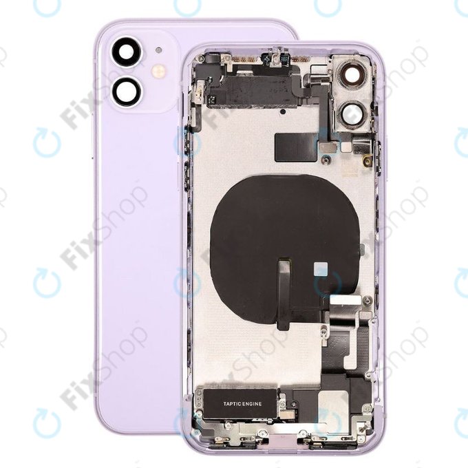 Apple iPhone 11 - Zadní Housing s Malými Díly (Purple)