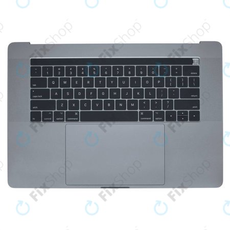 Apple MacBook Pro 15" A1707 (Late 2016 - Mid 2017) - Horní Rám Klávesnice + Klávesnice US + Mikrofon + Trackpad + Reproduktory (Space Gray)
