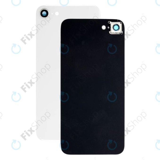 Apple iPhone 8 - Sklo Zadního Housingu + Sklíčko Zadní Kamery (Silver)