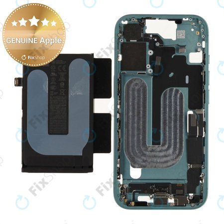 Střední Rám s Baterií pro iPhone 16 | Green | ZD076-00683 | Genuine Apple