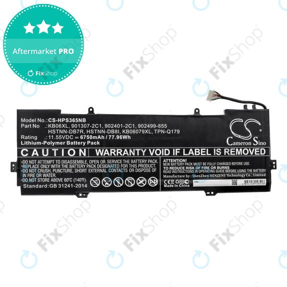 Baterie pro HP Spectre X360 15, 6750mAh, Li-Pol, 11.55V, KB06XL, HQ