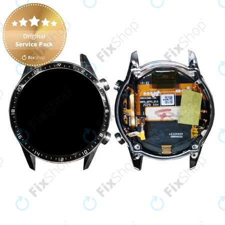 Huawei Watch GT2 Latona-B19 46mm - LCD Displej + Dotykové Sklo + Rám (Pebble Brown) - 02353GAW Genuine Service Pack