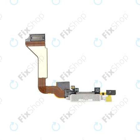 Apple iPhone 4 - Nabíjecí Konektor + Mikrofon + Flex Kabel (Bílá)