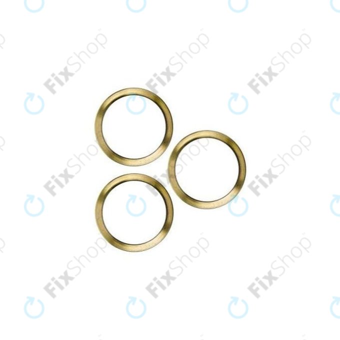 Apple iPhone 12 Pro Max - Rám Sklíčka Zadní Kamery (Gold) - 3ks