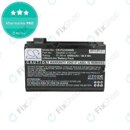 Baterie pro Fujitsu Amilo Pi3450, Amilo Pi3525, Amilo Pi3540, 4400mAh, Li-Ion, 11.1V, 3S4400-C1S1-07, HQ