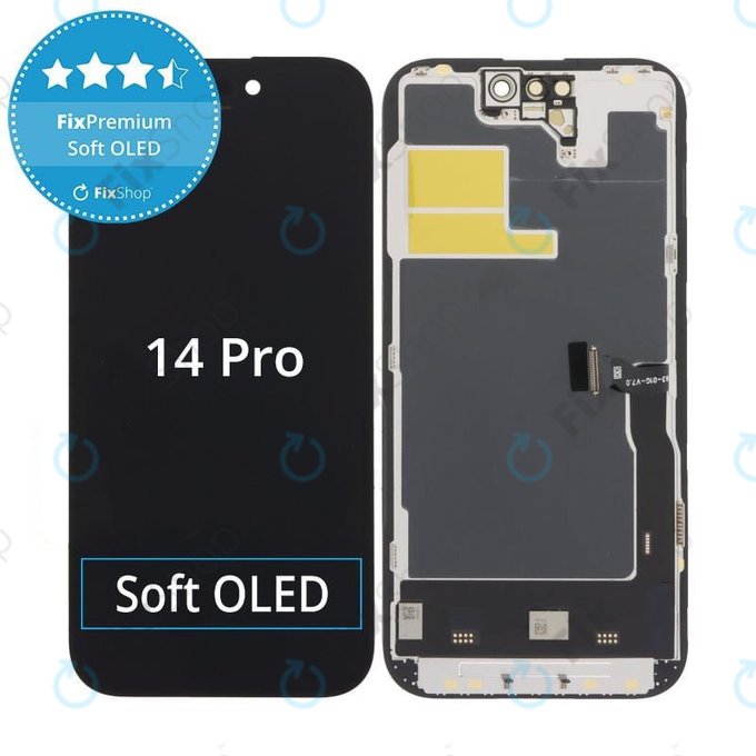 Displej Soft OLED pro iPhone 14 Pro - Dotykové sklo + Rám, DIAGNOSTIC