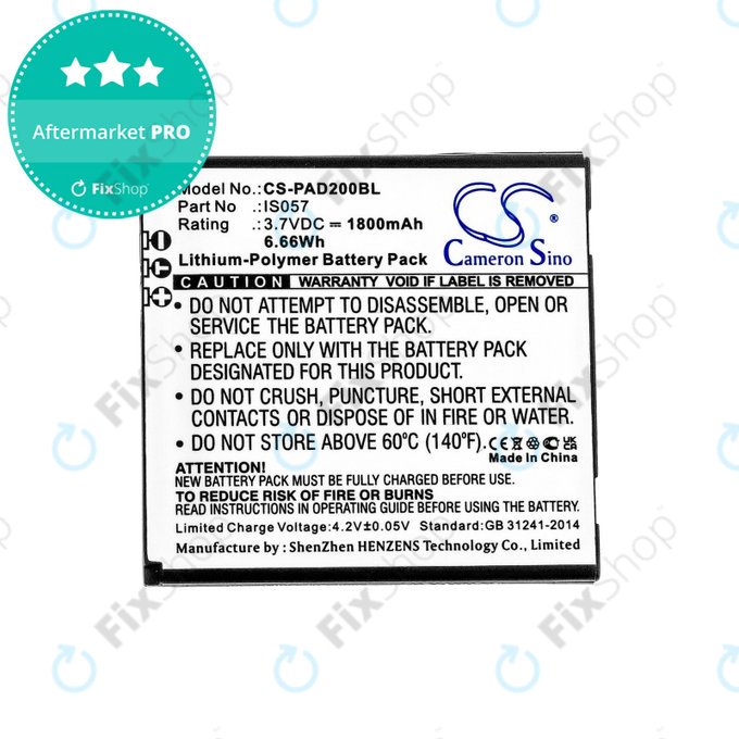 Baterie pro Pax myPOS D200, D200T, IS275, D200, 1800mAh, Li-Pol, 3.7V, IS057, HQ