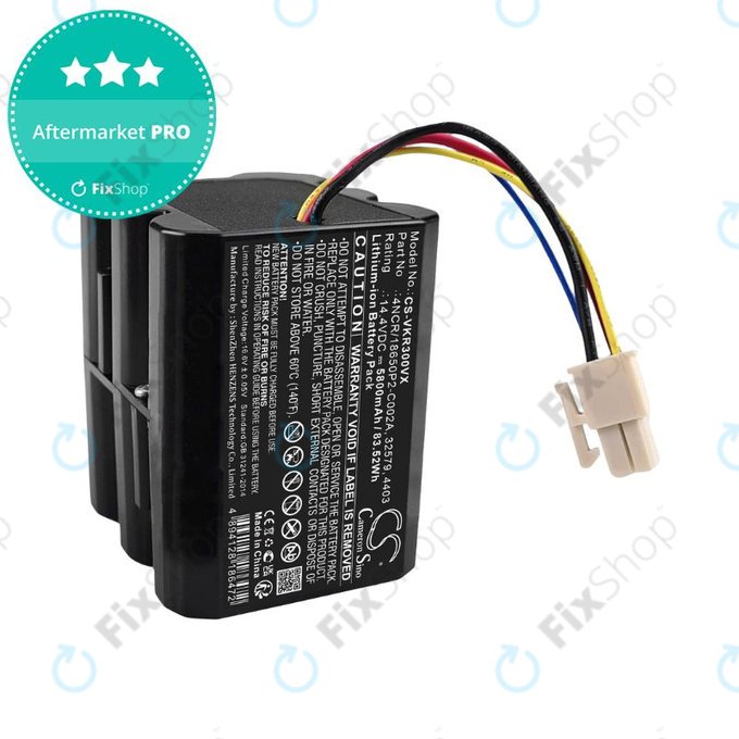 Vorwerk Kobold VR300, Folletto VR300 - Baterie 32579, 4403, 4NCR/18650P2-C002A Li-Ion 14.4V 5800mAh HQ