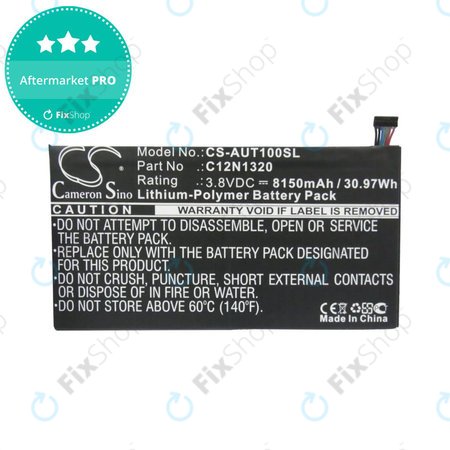 Baterie pro Asus Transformer Book T100, 8150mAh, Li-Pol, 3.8V, C12N1320, HQ