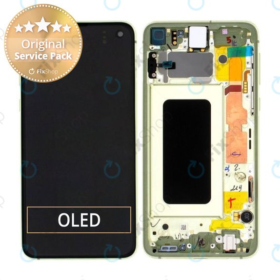 Samsung Galaxy S10e G970F - LCD Displej + Dotykové Sklo + Rám (Canary Yellow) - GH82-18852G, GH82-18836G Genuine Service Pack