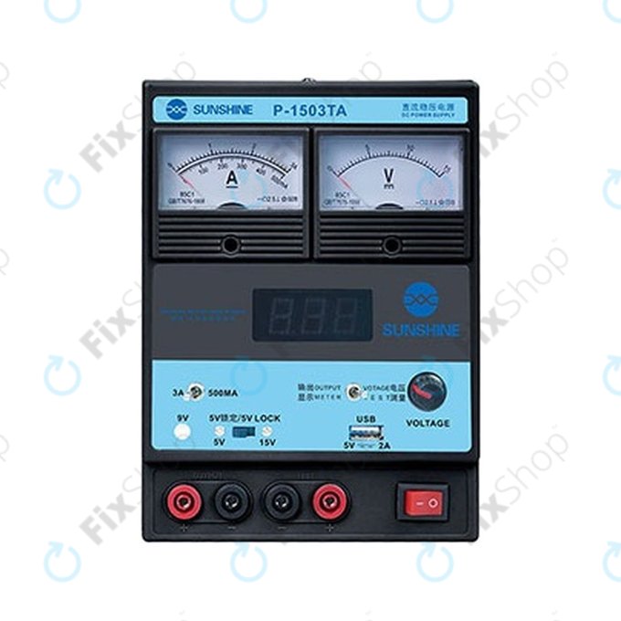 Sunshine P-1503TA - Regulovatelný Napájecí Zdroj (0-15V, 0-3A)