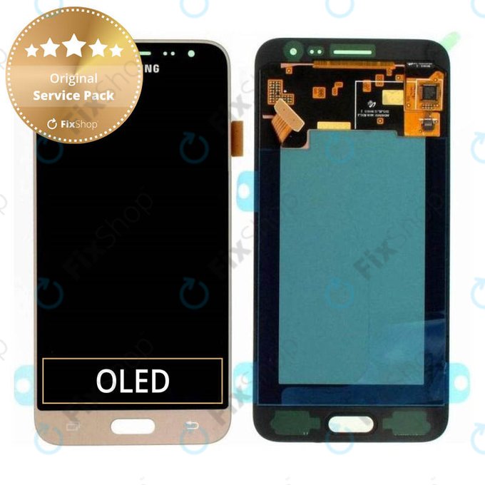 Samsung Galaxy J3 J320F (2016) - LCD Displej + Dotykové Sklo (Gold) - GH97-18414B, GH97-18748B Genuine Service Pack