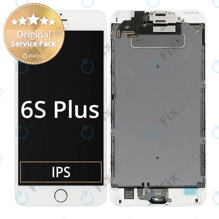 Apple iPhone 6S Plus - LCD Displej + Dotykové Sklo + Rám (Bílá) - Genuine Service Pack 661-07290, 661-07291, 661-07292
