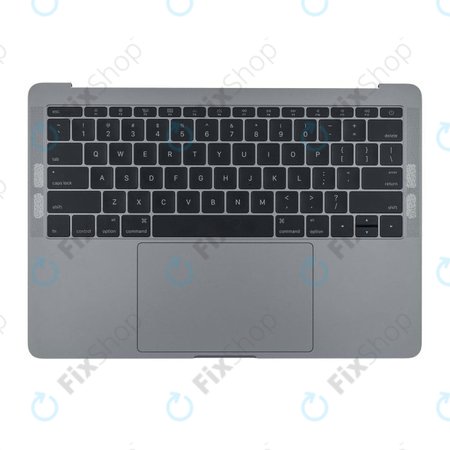 Apple MacBook Pro 13" A1708 (Late 2016 - Mid 2017) - Horní Rám Klávesnice + Klávesnice US + Mikrofon + Trackpad + Reproduktory (Space Gray)
