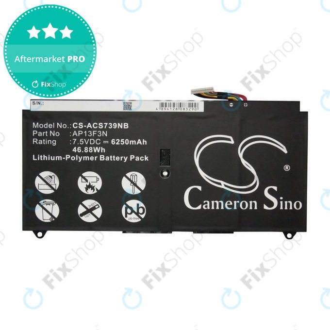 Baterie pro Acer Aspire S7, 6250mAh, Li-Pol, 7.5V, AP13F3N, HQ