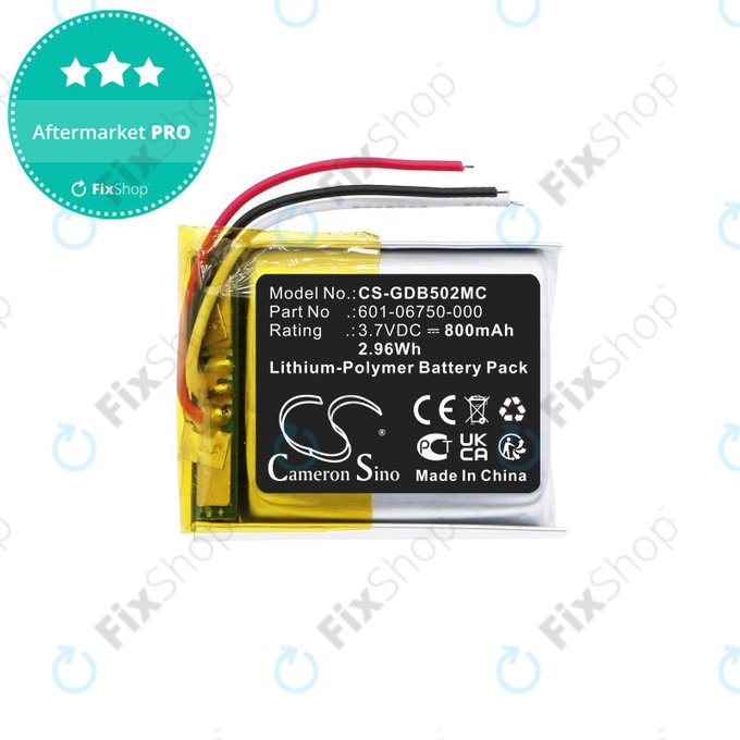 Baterie pro GoPro Hero 4 Session, Hero 5 Session, 800mAh, Li-Pol, 3.7V, 601-06750-000, HQ