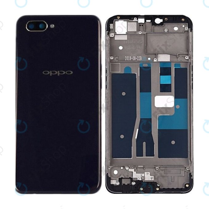 Oppo A5 2020 - Bateriový Kryt (Black) - O-4902858 Genuine Service Pack