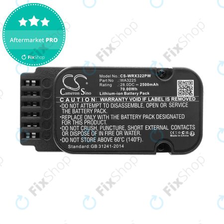 Baterie pro Worx Landroid WG790, WG796, L1500, L2000, 2500mAh, Li-Ion, 28V, WA3225, HQ