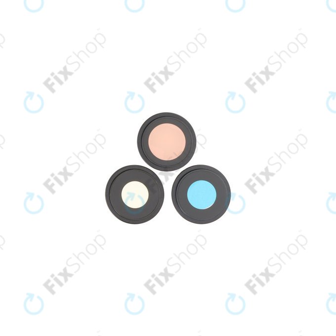 Apple iPhone 16 Pro, 16 Pro Max - Sklíčko Zadní Kamery s Rámem (Black Titanium) - 3ks