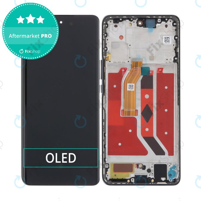 Honor Magic6 Lite - LCD Displej + Dotykové Sklo + Rám (Midnight Black) OLED