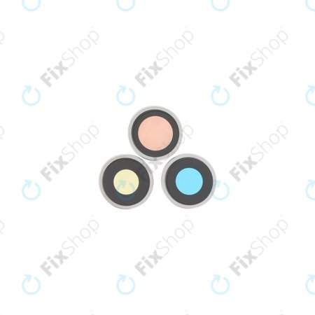 Apple iPhone 16 Pro, 16 Pro Max - Sklíčko Zadní Kamery s Rámem (White Titanium) - 3ks