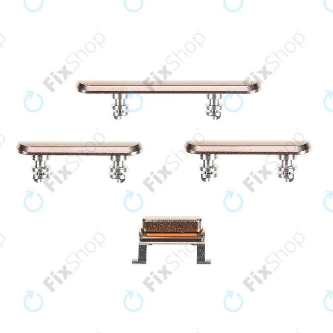 Apple iPhone XS Max - Set Tlačítek Hlasitosti + Zapínání + Tichého Režimu (Gold)