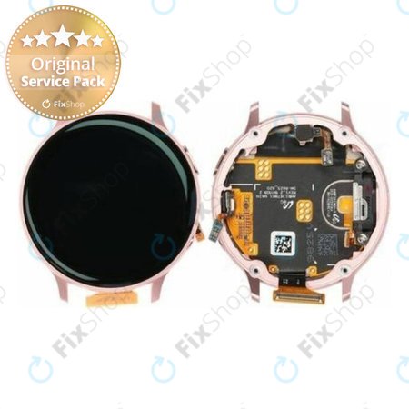 Samsung Galaxy Watch Active 2 44 mm - LCD Displej + Dotykové Sklo + Rám (Pink Gold) - GH82-21125B Genuine Service Pack