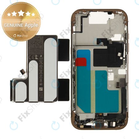 Střední Rám s Baterií pro iPhone 16 Pro | Desert Titanium | ZD076-00691 | Genuine Apple