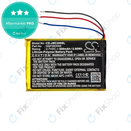 Baterie pro JBL Clip 2, 800mAh, Li-Pol, 3.7V, GSP383555, HQ