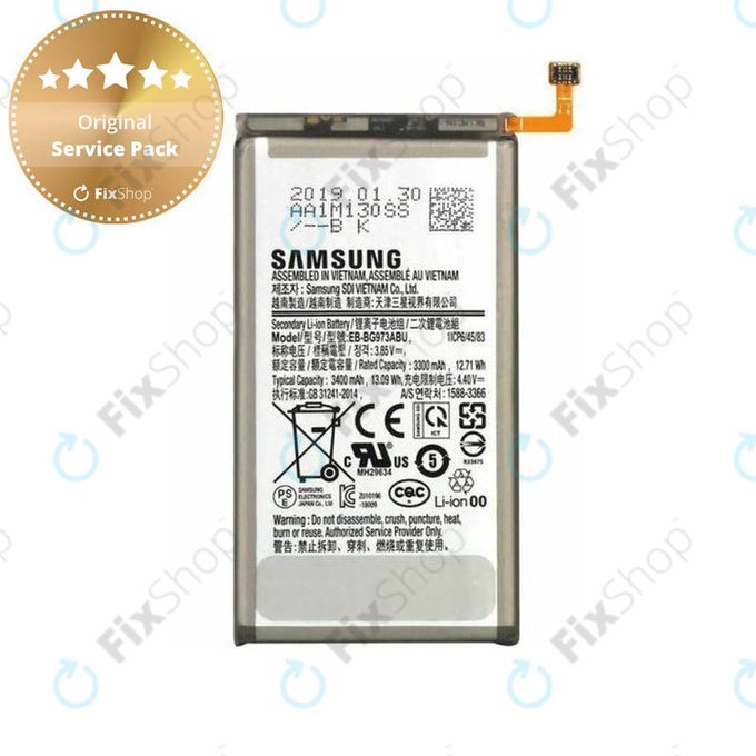 Samsung Galaxy S10 G973F - Baterie EB-BG973ABU 3400mAh - GH82-18826A Genuine Service Pack