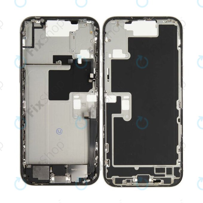 Apple iPhone 16 Pro Max - Střední rám + Tlačítka zapínání + Hlasitosti (White Titanium)