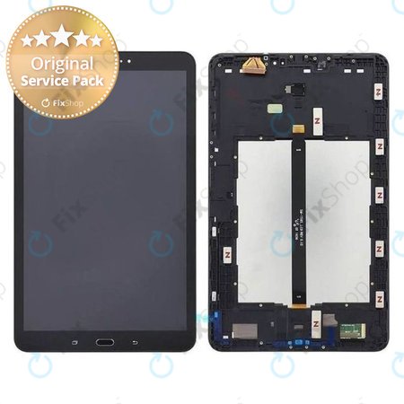 Samsung Galaxy Tab A 10.1 LTE (2016) T585, T580 - LCD Displej + Dotykové Sklo + Rám (Black) - GH97-19022A, GH97-19203A Genuine Service Pack