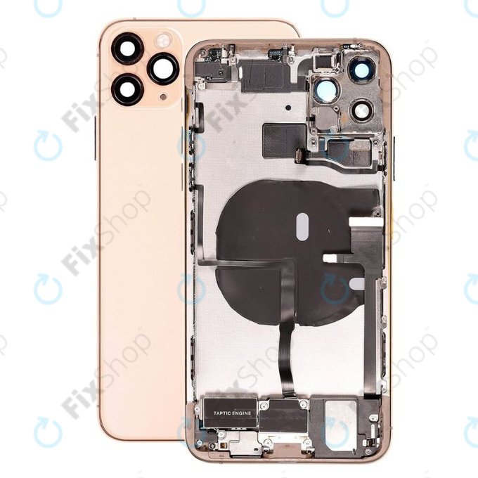 Apple iPhone 11 Pro - Zadní Housing s Malými Díly (Gold)